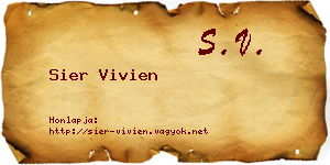 Sier Vivien névjegykártya